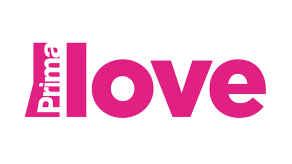 Prima LOVE logo bilé plátno